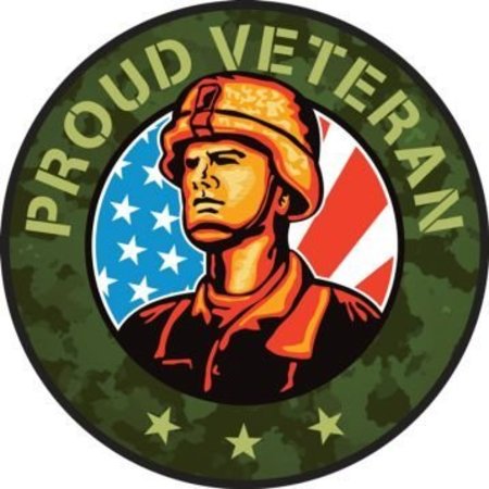 ACCUFORM HARD HAT STICKERS PROUD VETERAN LHTL081 LHTL081